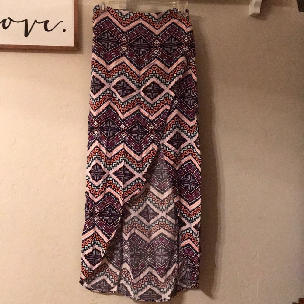 Boho skirt with opening in front